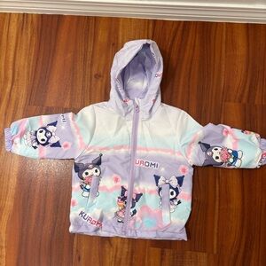 Kuromi windbreaker jacket (kids/toddler size 90)